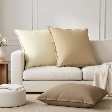 Federa 2 pz HOUTEN Beige 70 x 70 cm Poliestere