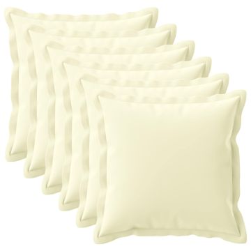 Federa 6 pz HOUTEN Crema 70 x 70 cm Poliestere