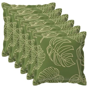 Federa 6 pz HOUTEN Design a foglia 70 x 70 cm Poliestere