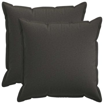 Federa 2 pcs HOUTEN Grigio Scuro 80 x 80 cm Lino
