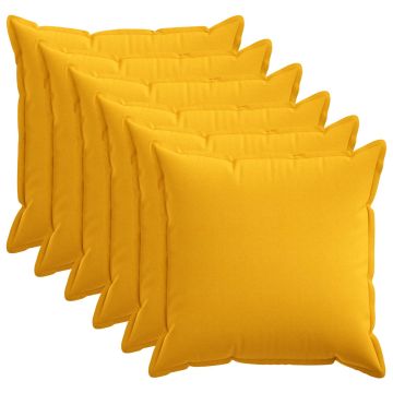 Federa 6 pz HOUTEN Giallo Chiaro 80 x 80 cm Lino