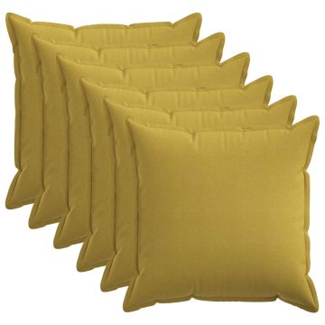 Federa 6 pcs HOUTEN Verde chiaro 80 x 80 cm Lino