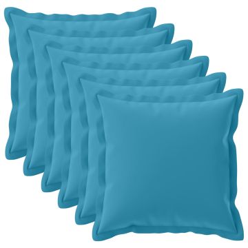 Federa 6 pz HOUTEN Azzurro 80 x 80 cm Poliestere