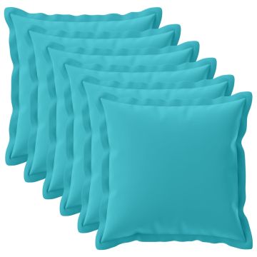 Federa 6 pz HOUTEN Turchese 80 x 80 cm Poliestere