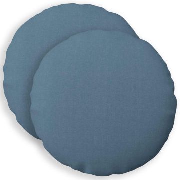 Federa 2 pz HEERLEN Blu jeans Ø 30 cm Tessuto
