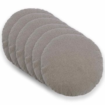 Federa 6 pcs HEERLEN Grigio Chiaro Ø 30 cm Bouclé
