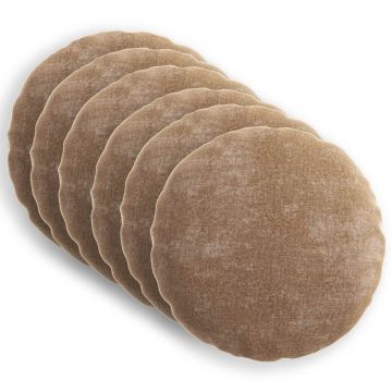 Federa 6 pz HEERLEN Marrone Ø 30 cm Tessuto Chenille