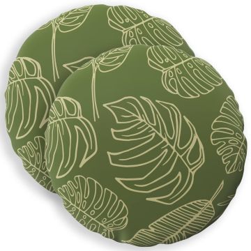 Federa 2 pcs HEERLEN Design a foglia Ø 30 cm Poliestere