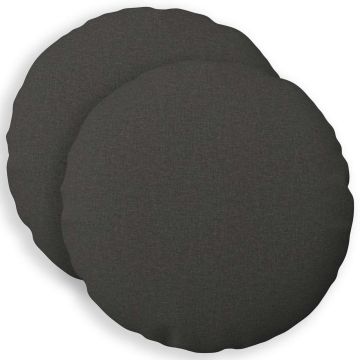 Federa 2 pz HEERLEN Grigio Scuro Ø 40 cm Tessuto