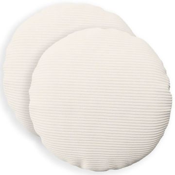 Federa 2 pcs HEERLEN Crema Ø 40 cm corduroy