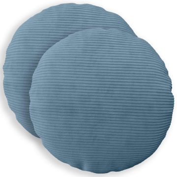 Federa 2 pcs HEERLEN Blu Ø 40 cm corduroy