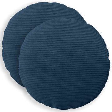 Federa 2 pcs HEERLEN Blu navy Ø 40 cm corduroy
