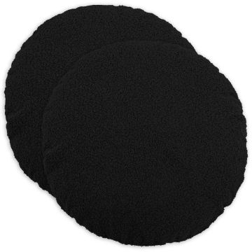 Federa 2 pcs HEERLEN Nero Ø 40 cm Bouclé