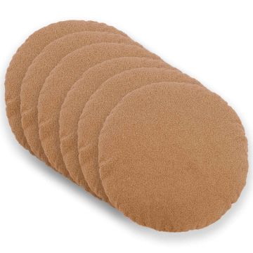 Federa 6 pcs HEERLEN Beige Ø 40 cm Bouclé