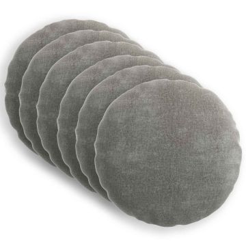 Federa 6 pz HEERLEN Grigio Scuro Ø 40 cm Tessuto Chenille