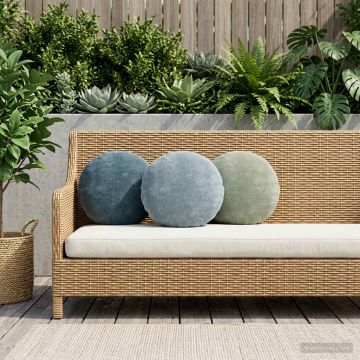 Federa 6 pz HEERLEN Verde Ø 40 cm Tessuto Chenille