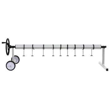 Rullo di Copertura per Piscina con Base in Acciaio Inox