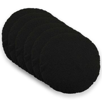 Federa 6 pcs HEERLEN Nero Ø 50 cm Bouclé