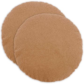 Federa 2 pcs HEERLEN Beige Ø 50 cm Bouclé