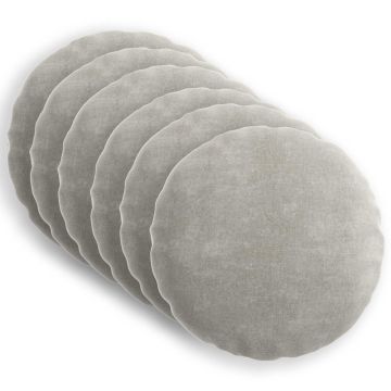 Federa 6 pz HEERLEN Grigio Chiaro Ø 50 cm Tessuto Chenille