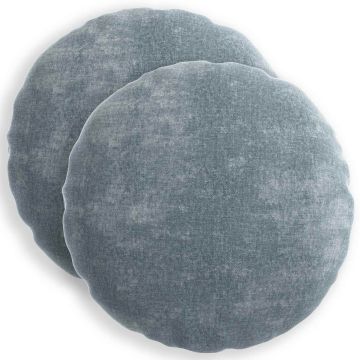 Federa 2 pz HEERLEN Azzurro Ø 50 cm Tessuto Chenille