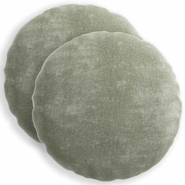 Federa 2 pz HEERLEN Verde Ø 50 cm Tessuto Chenille