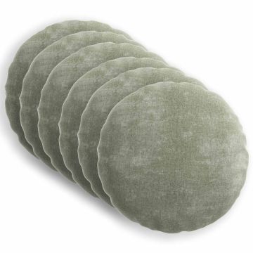 Federa 6 pz HEERLEN Verde Ø 50 cm Tessuto Chenille
