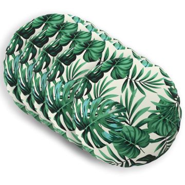 Federa 6 pcs HEERLEN Motivo a Foglie Ø 50 cm Poliestere