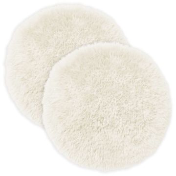 Federa 2 pcs HEERLEN Bianco Ø 50 cm Fleece PV
