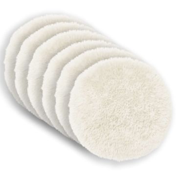 Federa 6 pcs HEERLEN Bianco Ø 50 cm Fleece PV