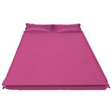 Materasso Gonfiabile ad Aria con Cuscino 130x190 cm Rosa