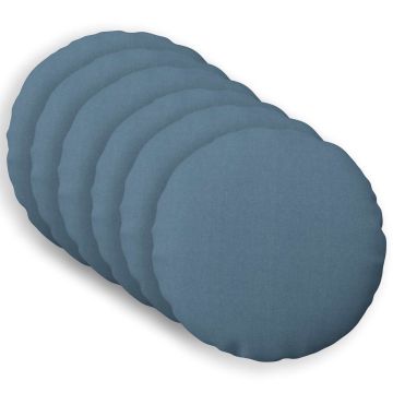 Federa 6 pz HEERLEN Blu jeans Ø 60 cm Tessuto