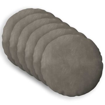 Federa 6 pcs HEERLEN Grigio Chiaro Ø 60 cm Velluto