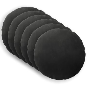Federa 6 pcs HEERLEN Nero Ø 60 cm Velluto