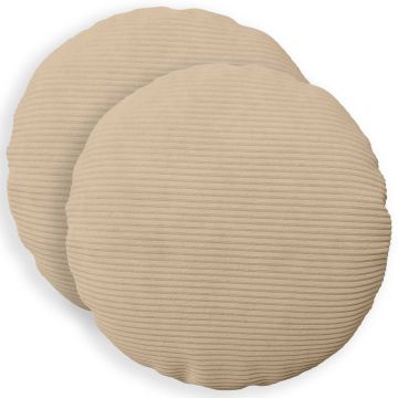 Federa 2 pcs HEERLEN Tortora Ø 60 cm corduroy