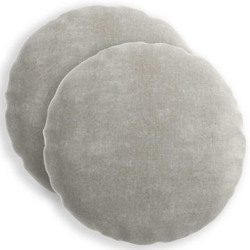 Federa 2 pz HEERLEN Grigio Chiaro Ø 60 cm Tessuto Chenille