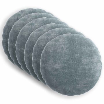 Federa 6 pz HEERLEN Azzurro Ø 60 cm Tessuto Chenille
