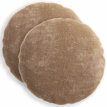 Federa 2 pz HEERLEN Marrone Ø 60 cm Tessuto Chenille
