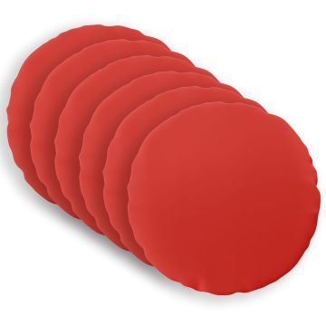 Federa 6 pcs HEERLEN Rosso Ø 60 cm Poliestere
