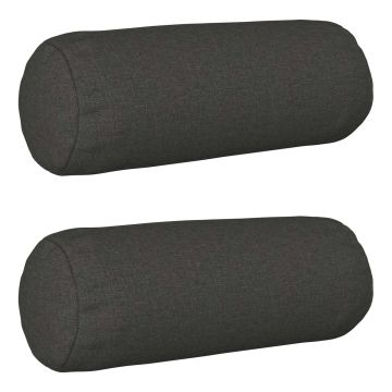 Federa 2 pz HEERLEN Grigio Scuro Ø 15 x 40 cm Tessuto