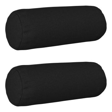 Federa 2 pz HEERLEN Nero Ø 15 x 40 cm Tessuto
