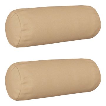 Federa 2 pz HEERLEN Crema Ø 15 x 40 cm Tessuto