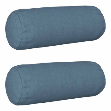 Federa 2 pz HEERLEN Blu jeans Ø 15 x 40 cm Tessuto