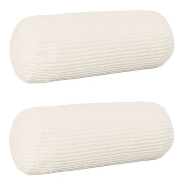Federa 2 pcs HEERLEN Crema Ø 15 x 40 cm corduroy