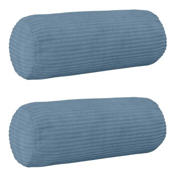 Federa 2 pcs HEERLEN Blu Ø 15 x 40 cm corduroy