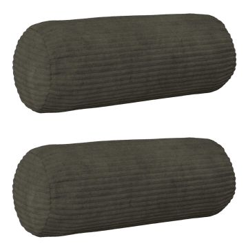Federa 2 pcs HEERLEN Antracite Ø 15 x 40 cm corduroy