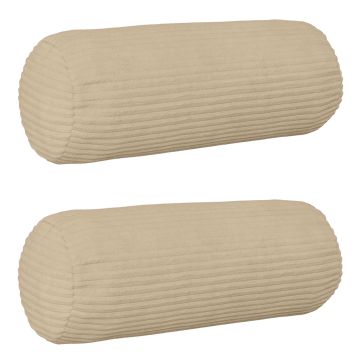 Federa 2 pcs HEERLEN Tortora Ø 15 x 40 cm corduroy