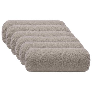 Federa 6 pcs HEERLEN Grigio Chiaro Ø 15 x 40 cm Bouclé