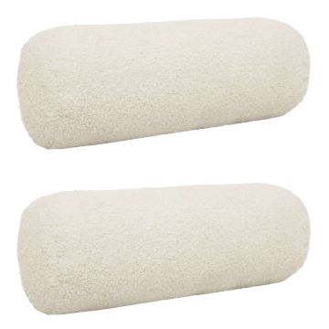 Federa 2 pcs HEERLEN Crema Ø 15 x 40 cm Bouclé