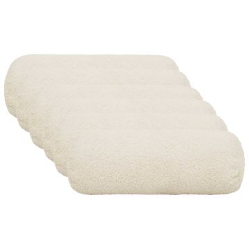 Federa 6 pcs HEERLEN Crema Ø 15 x 40 cm Bouclé